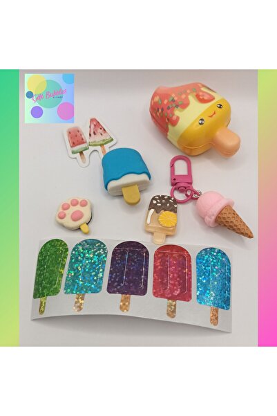 Gift Bubbles e-shop Οκτώ συσκευασίες χαρτικών με σχέδιο παγωτού ξυλάκι