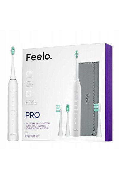 Feelorna Periuță de dinți sonică Feelo Pro Premium Set Albă Reîncărcabilă cu ...