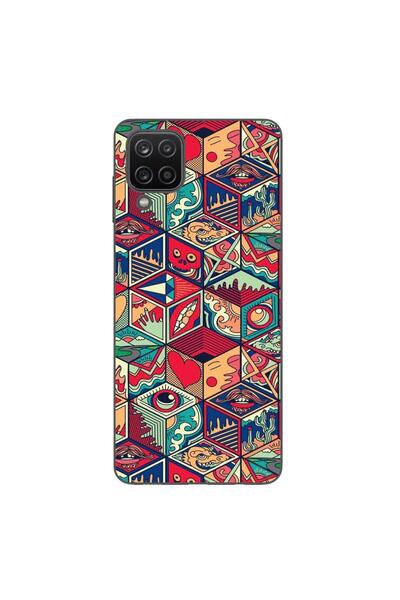 OEM Husa compatibila cu Samsung Galaxy A12 Silicon Gel Tpu Model Pop Art Geom...