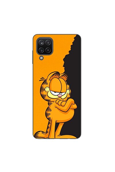 OEM Husa compatibila cu Samsung Galaxy A12 Silicon Gel Tpu Model Garfield Bla...