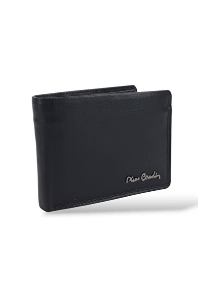 Pierre Cardin Ανδρικό Πορτοφόλι RFID από Γνήσιο Δέρμα 8828-TILAK98. Μαύρο