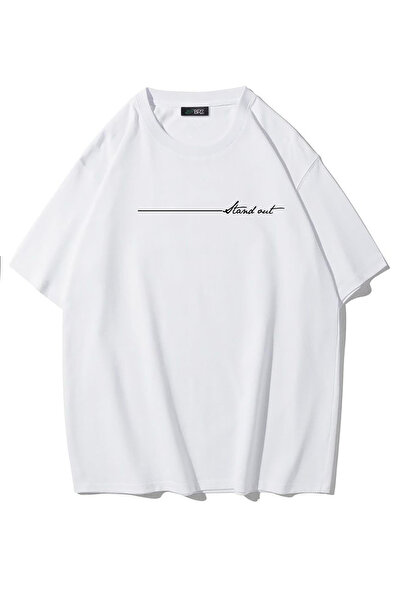 BRZ COLLECTION Unisex Oversize Stand Out T-Shirt (White)