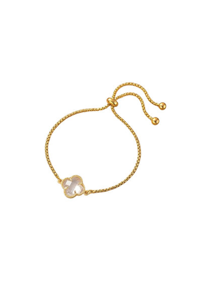 Black Season Colorful Zircon Four-Leaf Clover Bracelet - 16 cm Length