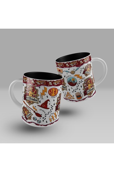 mymugart Harry Potter Gryffindor Temalı Özel Tasarım Seramik Kupa Bardak