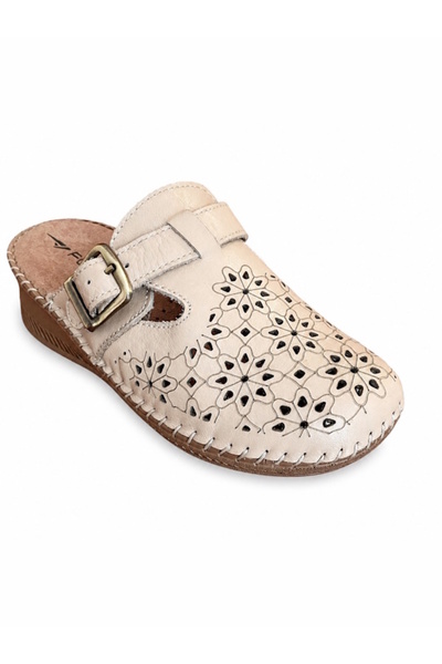 Forelli Cary-H 80625 Mink Skin Leather Orthopedic Closed Front Women's Slippers