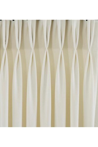 Pyramid Home American Pleated Linen Background Curtain 1/3 Dense Pleated Back...