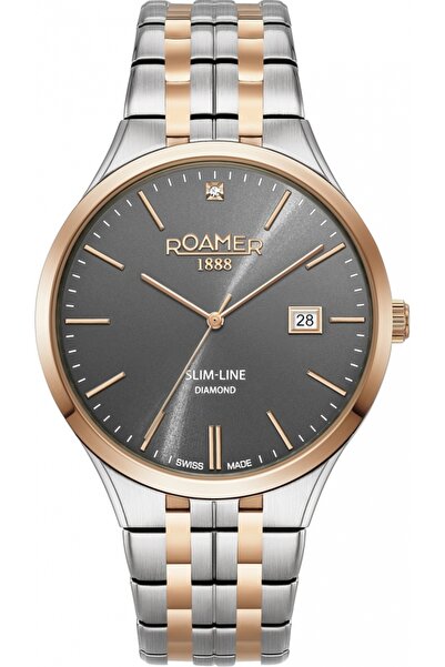 Roamer ceas bărbătesc 864833 49 55 50 — aur roz, clasic, cu diamante