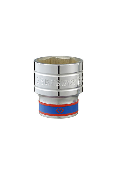 King Tony CAPAC SCURT 1/2 " 30mm x 44mm 6-CAȚIURI CROMAT