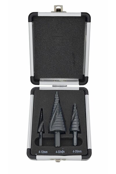 AwTools SET DE BURGHIU ÎN SPIRALĂ W 3buc/4-12 4-20 4-32 mm/ AICRN/NEGRU/CARCA...