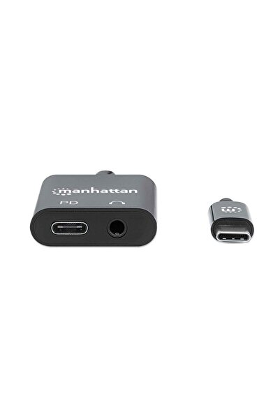 MANHATTAN Adaptor pentru căști USB-C la Jack 3.5mm cu USB-C PD