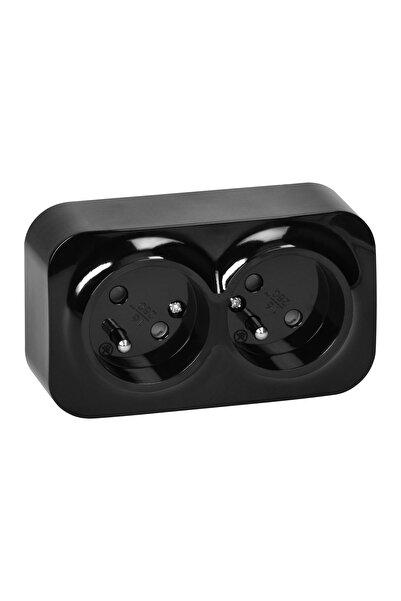 Orno ToDo Priză Dublă 2x2P+Z, 16A/230VAC, IP20, Negru