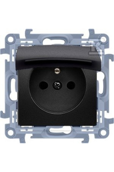 Kontakt-Simon Simon 10 Plug Socket IP44 FĂRĂ SIMILIU cu obloane, clapetă colo...