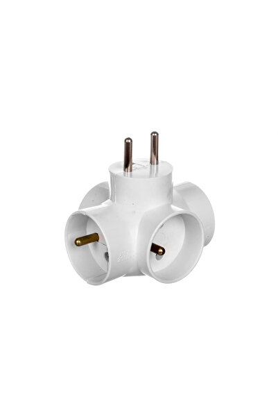 Orno Adaptor priză Timex 4x2P+ cu R-48 alb