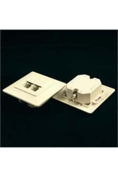 Netrack Full flush mount socket 2xRJ45 8p8c FTP Cat6