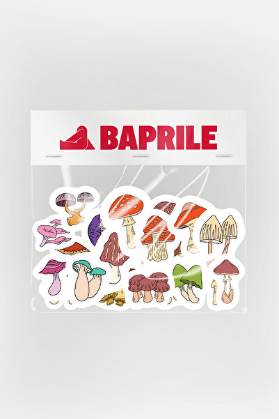 Baprile مجموعة ملصقات على شكل فطر ملون مكونة من 30 قطعة، مجموعة ملصقات مقاومة...