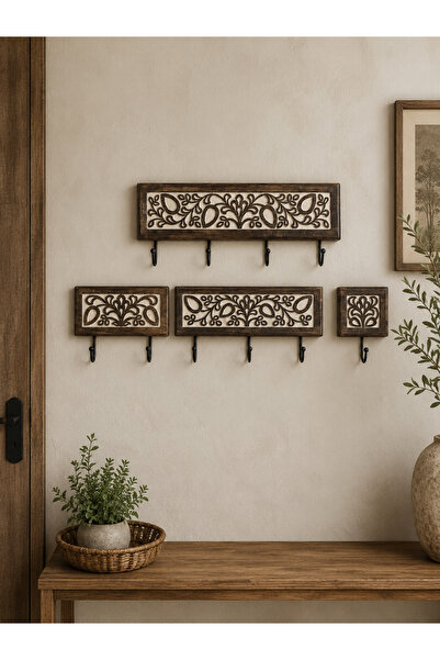 Lorena Home Decor Ahşap Askı Takımı