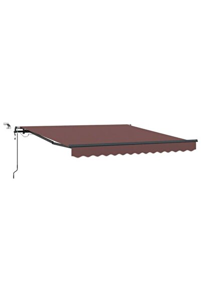 vidaxl Copertină retractabilă automată cu LED-uri, maro, 300 x 250 cm