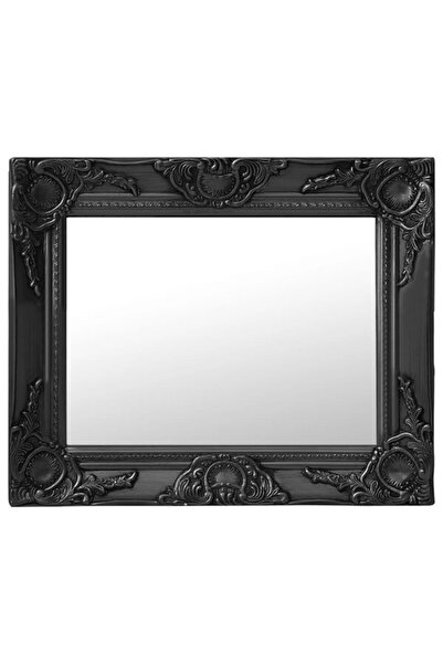 vidaxl Oglindă de perete în stil baroc, neagră, 50 x 40 cm