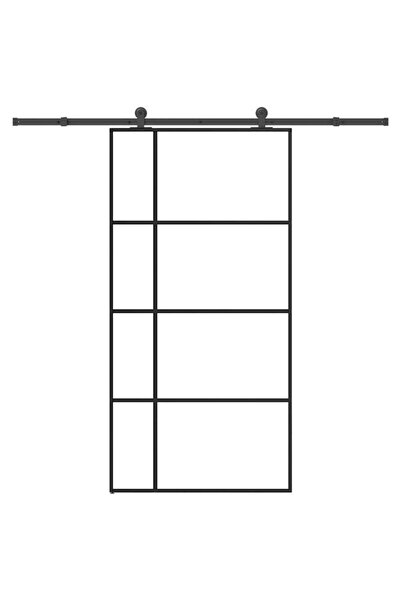 vidaxl Ușă glisantă cu set de feronerie 102,5 x 205 cm sticlă ESG/aluminiu
