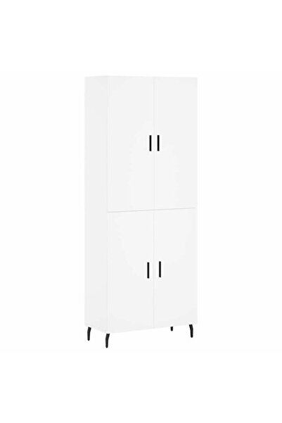 vidaxl Dulap înalt, alb, 69,5 x 34 x 180 cm, lemn compozit
