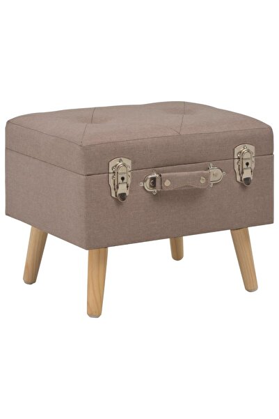 vidaxl Taburet cu depozitare, 40 cm, maro, material textil