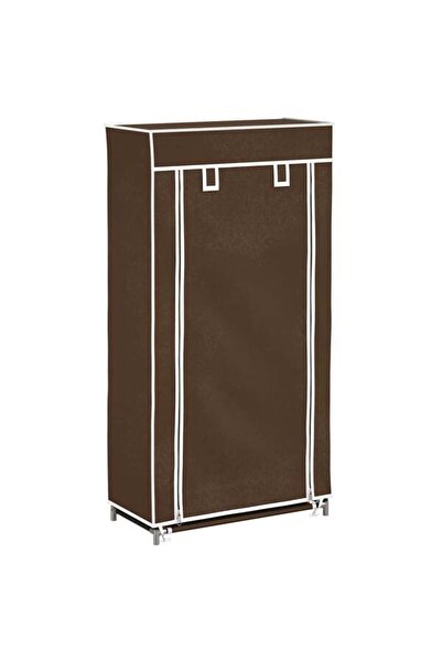 vidaxl Dulap pentru încălțăminte din material textil cu capac, maro, 58 x 28 ...