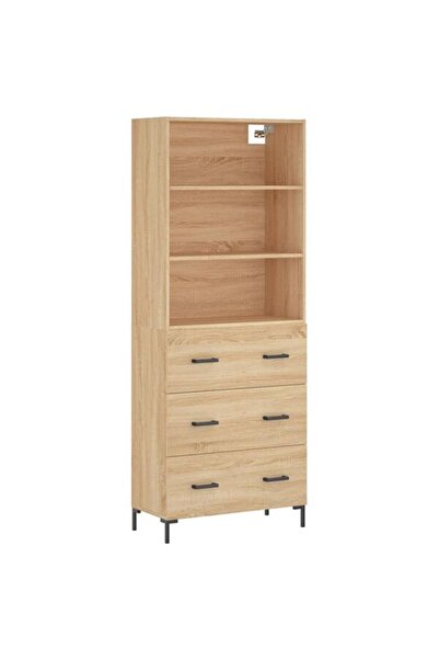vidaxl Dulap înalt, stejar Sonoma, 69,5 x 34 x 180 cm, lemn prelucrat