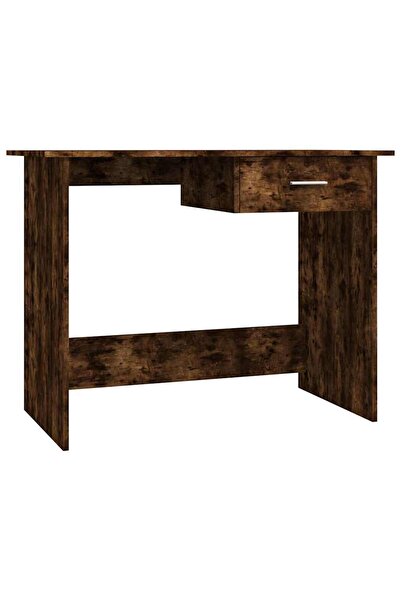 vidaxl Birou, stejar fumuriu, 100x50x76 cm, lemn prelucrat
