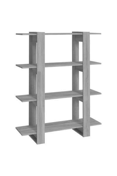 vidaxl Bibliotecă/Separator cameră, gri sonoma, 100x30x123,5 cm