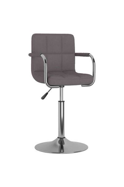 vidaxl Scaun de dining, gri taupe, material textil