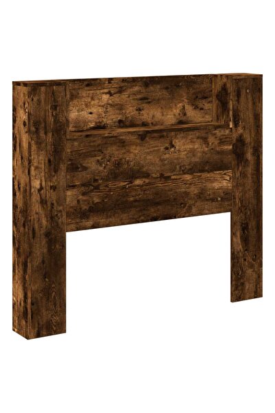 vidaxl Tăblie cap Stejar fumuriu 120 x 16,5 x 103,5 cm Lemn compozit