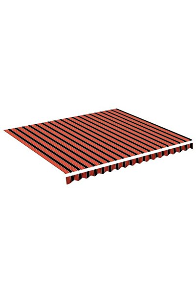vidaxl Pânză de înlocuire pentru copertină, portocalie și maro, 4 x 3,5 m
