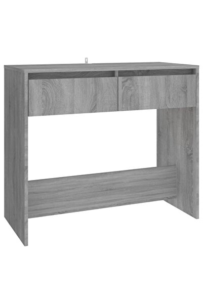 vidaxl Masă consolă, stejar sonoma gri, 89x41x76,5 cm, oțel