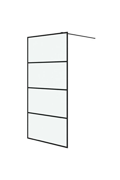 vidaxl Paravan de duș tip walk-in negru 100 x 195 cm sticlă ESG mată