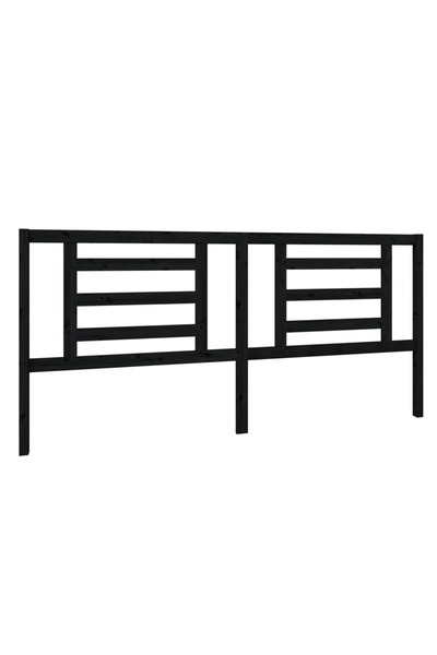 vidaxl Tăblie de pat, negru, 206x4x100 cm, lemn masiv de pin