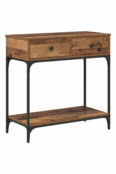 vidaxl Masă de consolă Lemn vechi 75 x 34.5 x 75 cm Lemn compozit