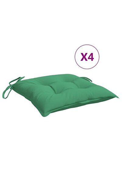 vidaxl Perne de scaun, 4 buc., verzi, 50 x 50 x 7 cm, textile