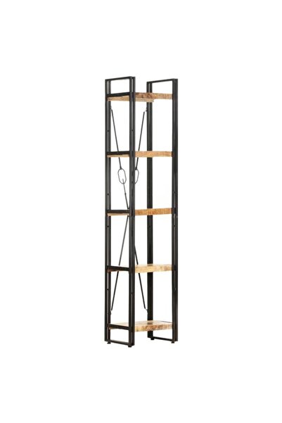vidaxl Bibliotecă cu 5 rafturi, 40 x 30 x 180 cm, lemn masiv de mango
