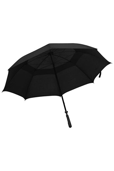 vidaxl Umbrelă, neagră, 130 cm