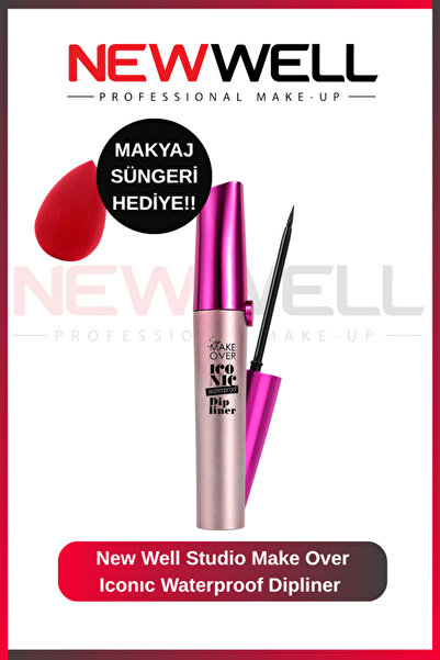 New Well Studio Make Over Iconıc Waterproof Dipliner & Makyaj Süngeri Hediye