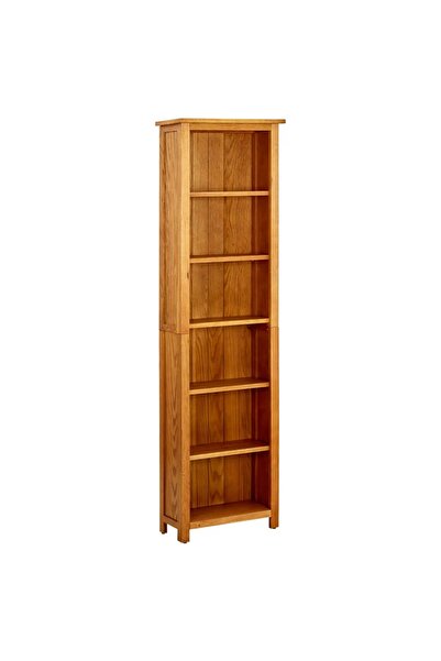 vidaxl Bibliotecă cu 6 rafturi, 52x22x180 cm, lemn masiv de stejar