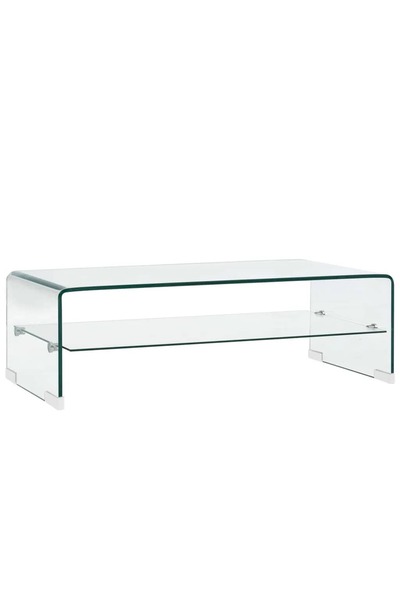 vidaxl Măsuță de cafea, transparentă, 98x45x31 cm, sticlă securizată