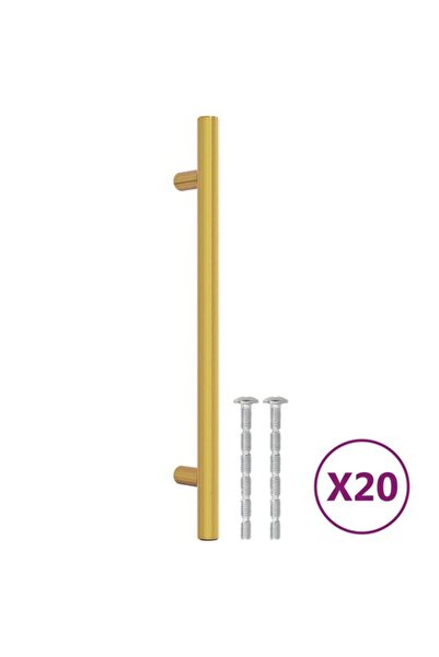 vidaxl Mânere de dulap, 20 bucăți, aurii, 160 mm, oțel inoxidabil