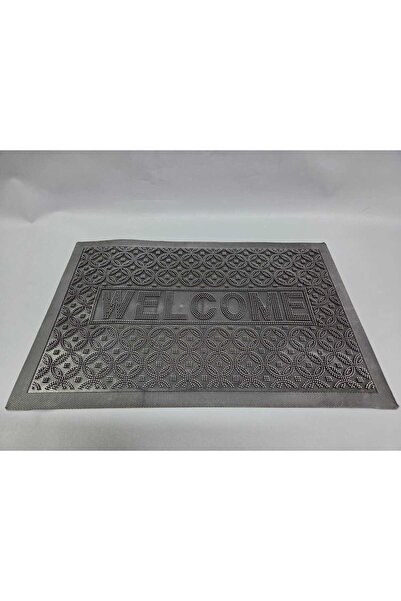 Başak Ev Tekstili Gray Color Rubber Welcome Mat with Needles - Non-Slip Base ...