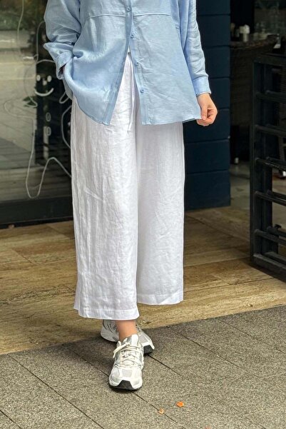 QOOQ STORE QOOQ Sofy Pantolon 26SS329 Beyaz