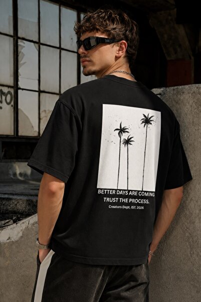 The Champ Clothing Ανδρικό μπλουζάκι oversize Better Days Are Coming με στάμπ...