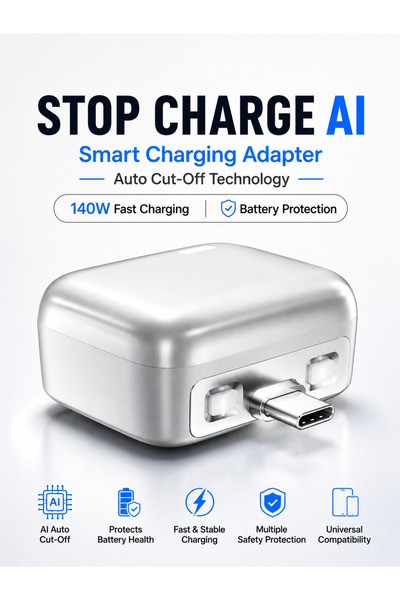 zeetwo AI Smart Charging Adapter, 140W Fast Charger with Auto Power Cut-Off f...