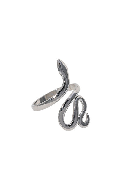 Black Season Gold Plated Open Snake Ring |   Adjustable