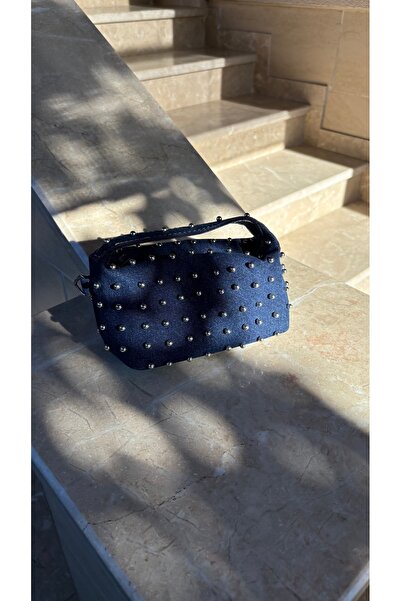 Mirel çanta Denim Jeans Bag with Stitched Details for Hand and Shoulder Carrying