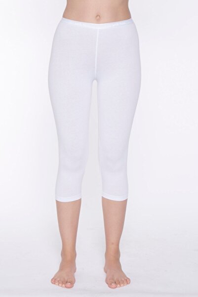 YILDIZ Lycra Women's Capri Tights White